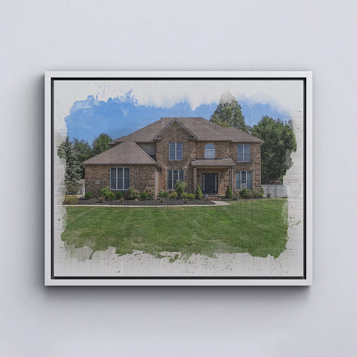 house watercolor portrait