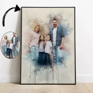 family portraits watercolor