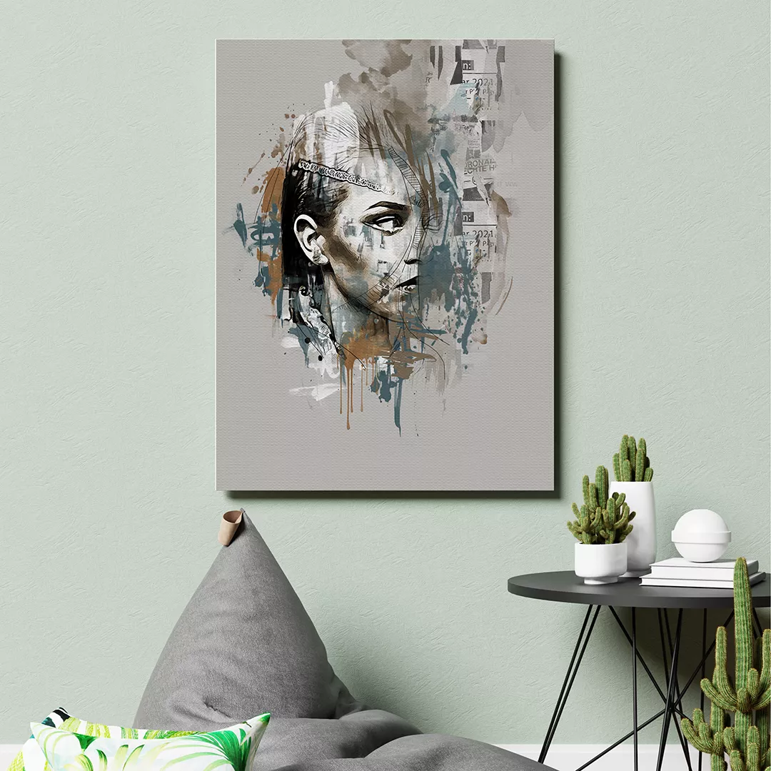 abstract wall watercolor from photo