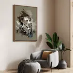 abstract wall watercolor from photo